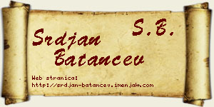 Srđan Batančev vizit kartica